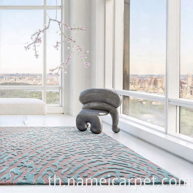 Luxury Hand Tufted Handmade Hotel Acrylic Wool Silk Viscose Carpet Area Rug 193
